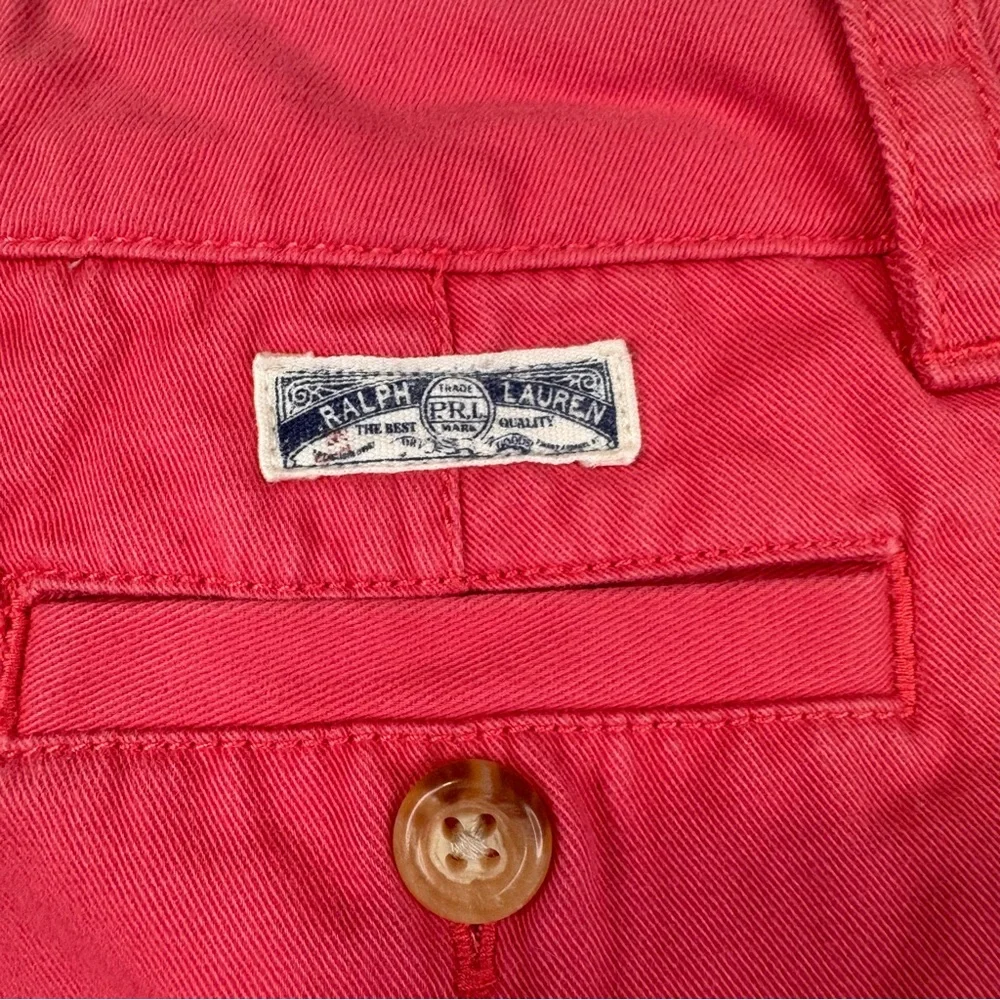Ralph Lauren Chino Shorts Girl's Size 7 Pink Cotton Preppy Pockets Casual Summer